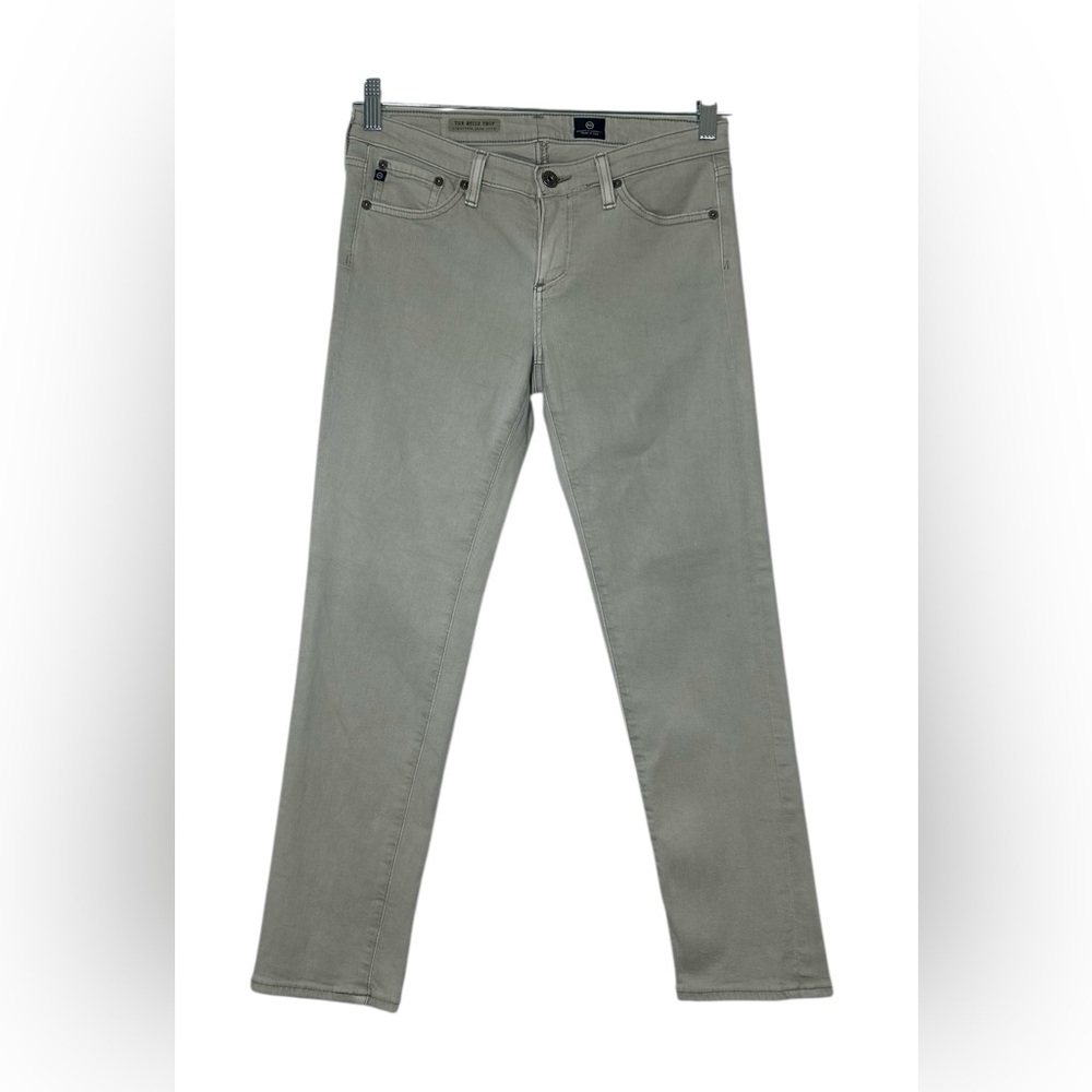 AG Adriano Goldschmied The Stilt Crop Cigarette Jean Crop Sz 27 Gray Denim Jeans